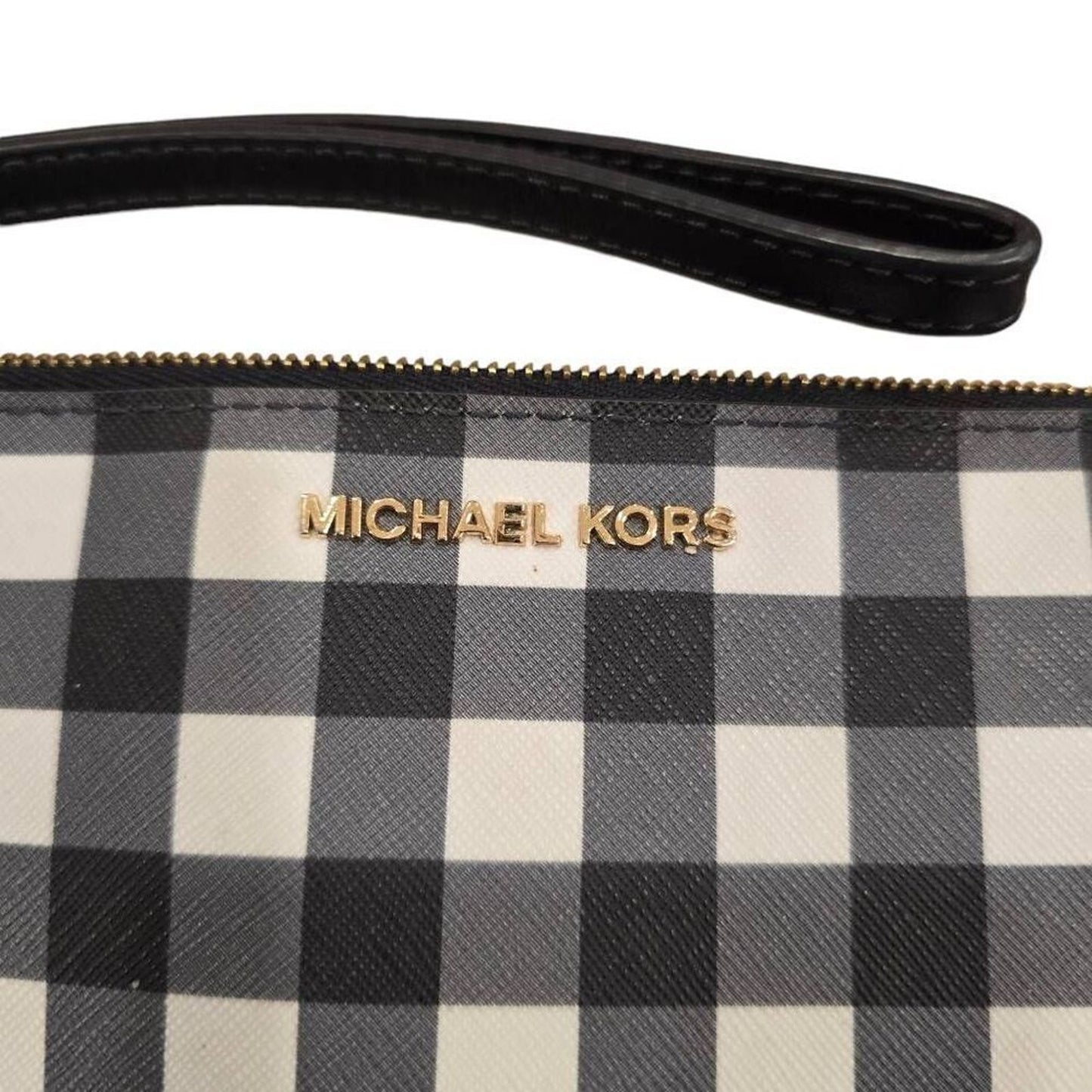 Michael Kors Gingham Large Wristlet