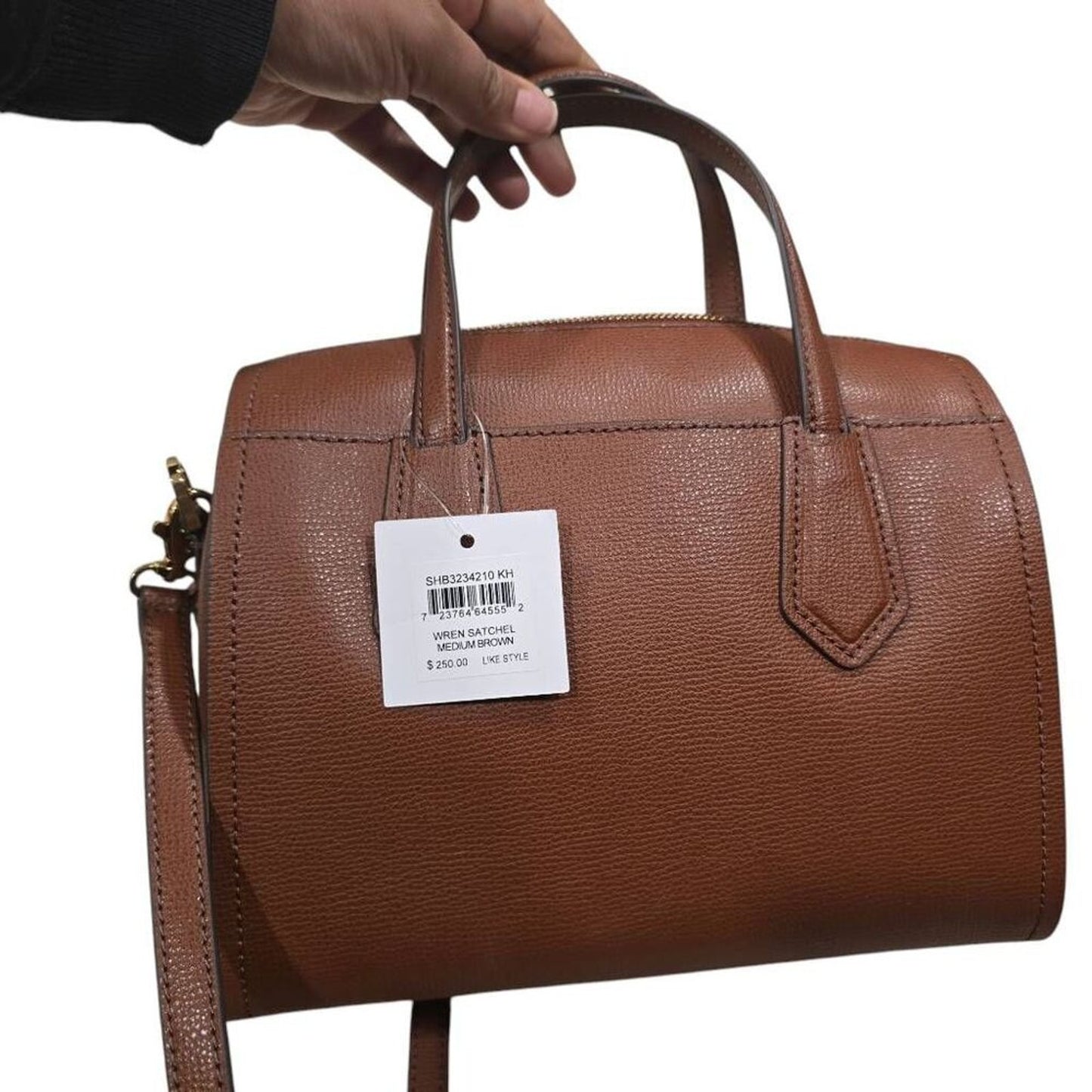 Fossil Wren Satchel Women's Medium Brown Leather
