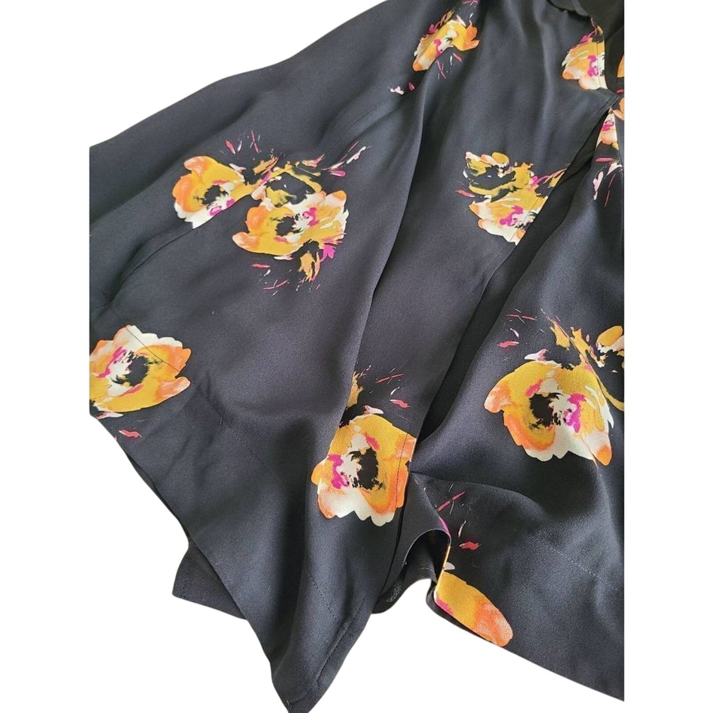 SIZE 4 | A.L.C Womens Lucia Floral Print Silk Cold Shoulder Dress