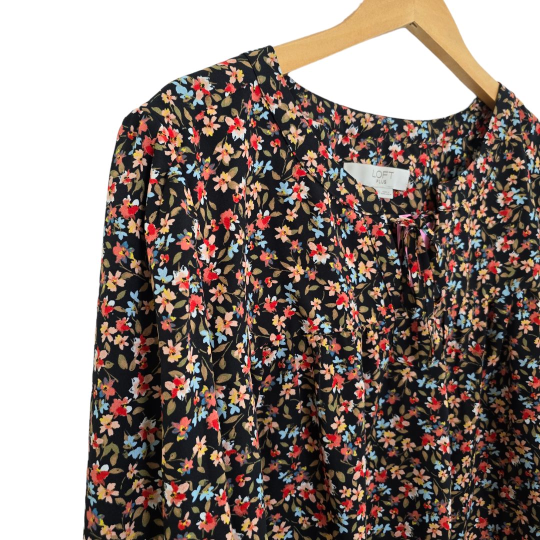 LOFT floral blouse, Size 16