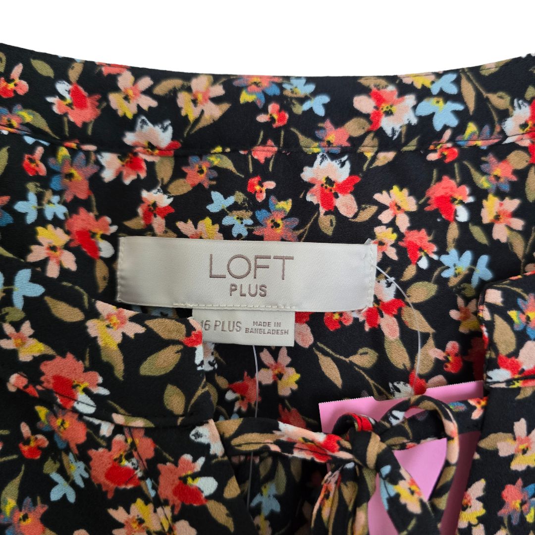 LOFT floral blouse, Size 16