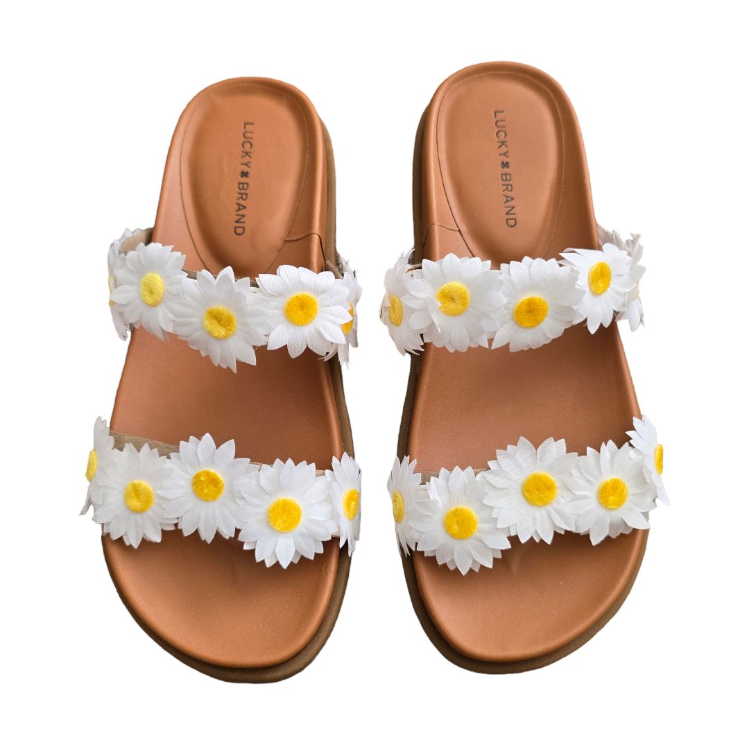 Lucky Brand flower sandals, Size 7