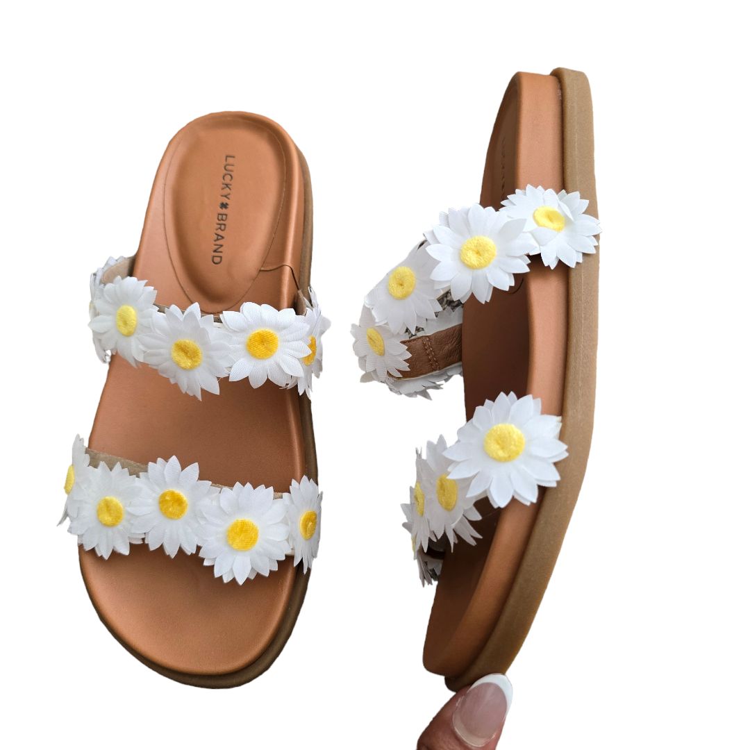 Lucky Brand flower sandals, Size 7