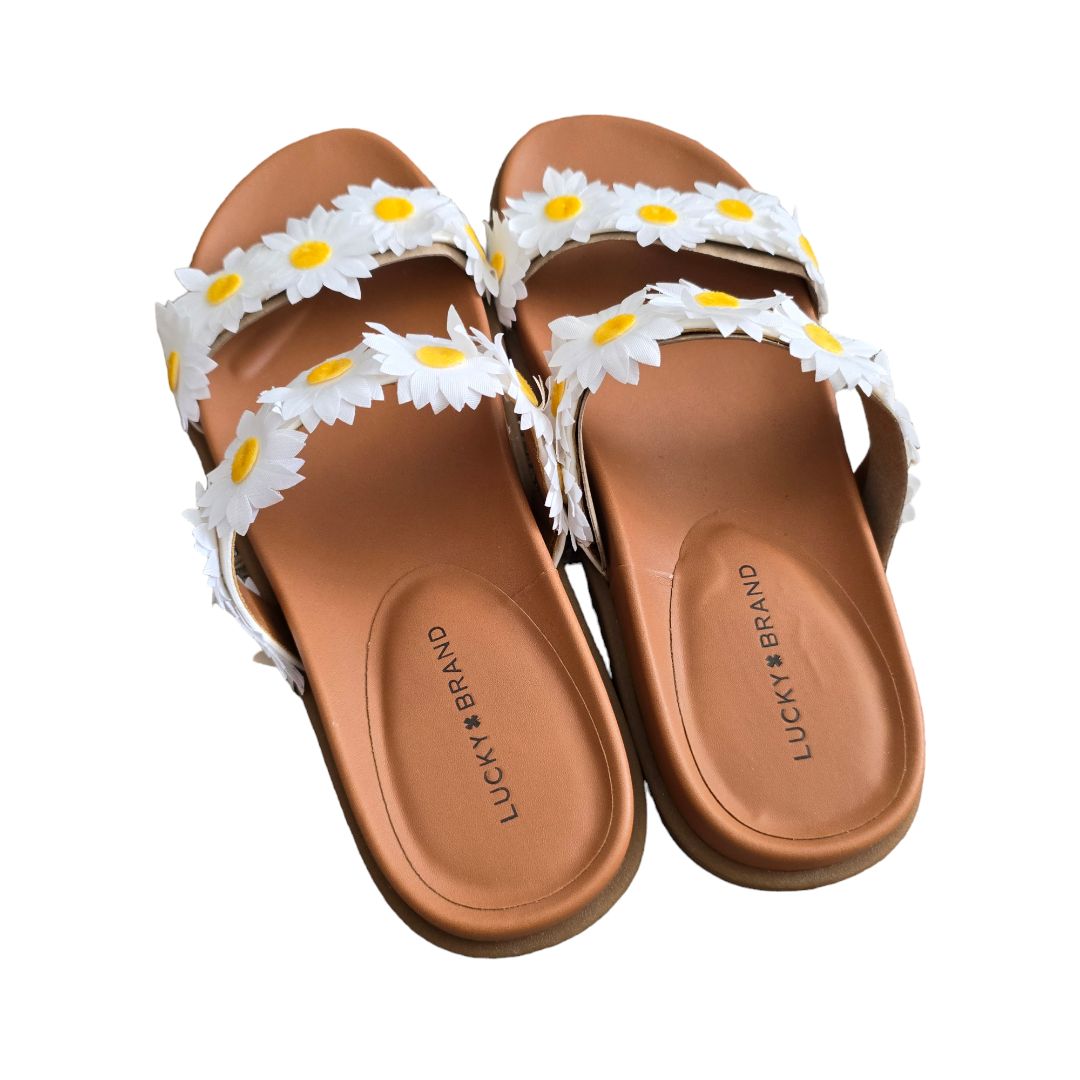 Lucky Brand flower sandals, Size 7