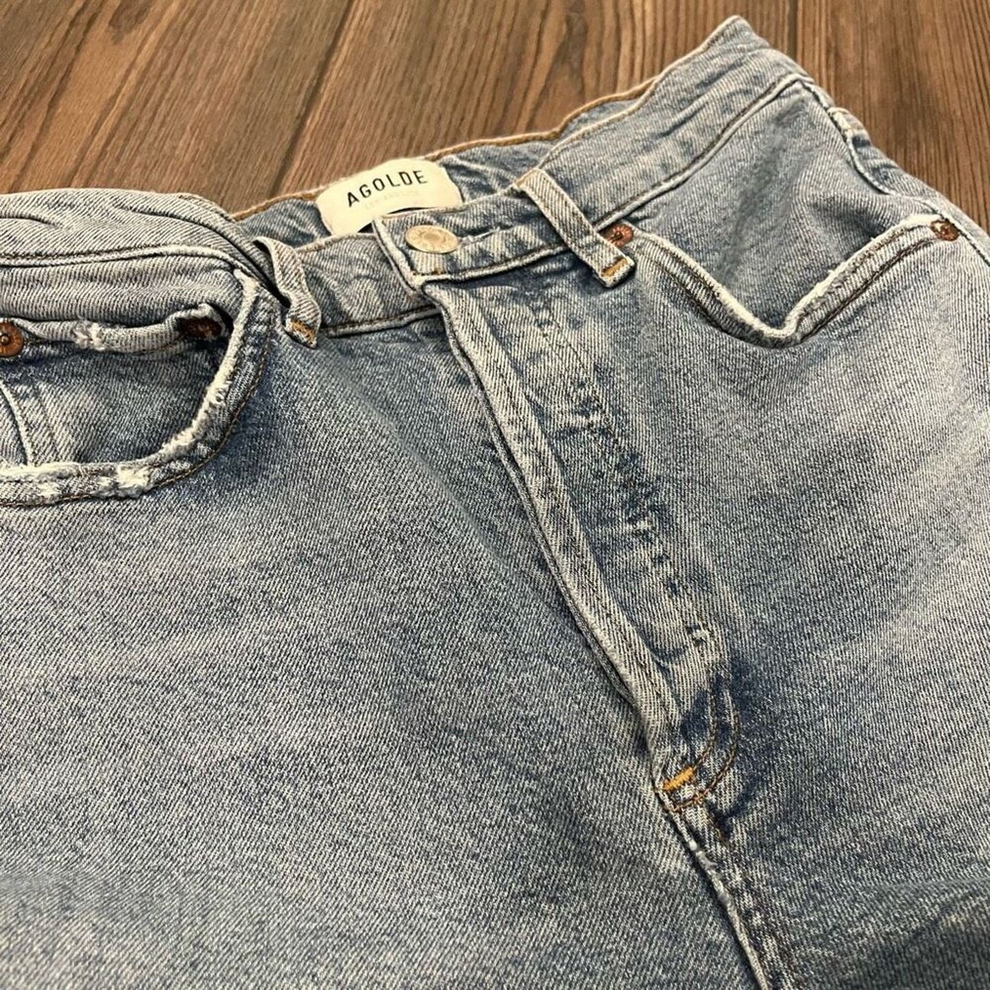 AGOLDE High Rise Riley Straight Crop Jeans Size 24