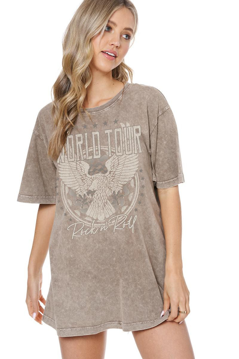 World Tour Rock N Roll Vintage Eagle Graphic Tee – Dress 2 Impress NH World Tour Rock N Roll Vintage Eagle Graphic Tee – Dress 2 Impress NH
