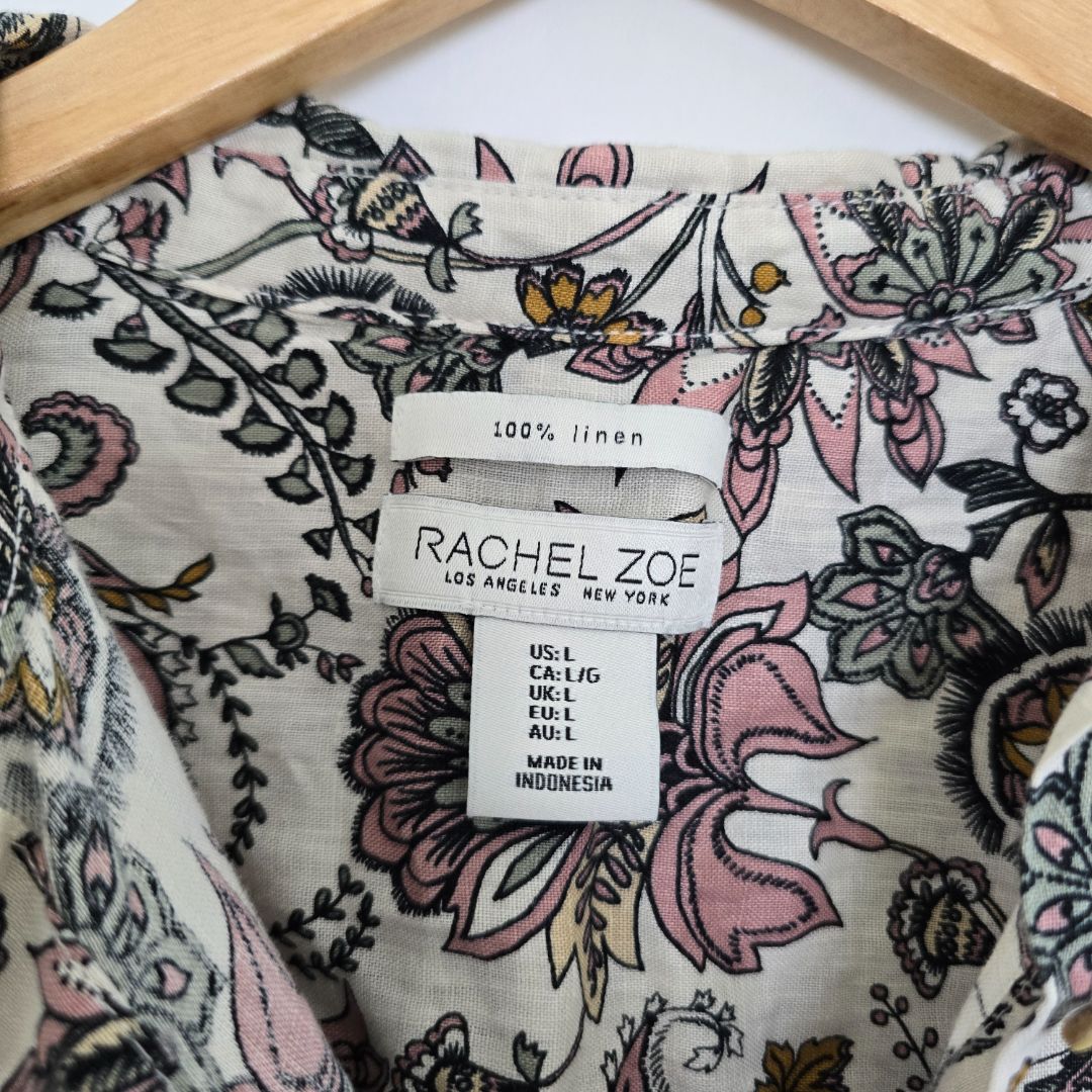 Rachel Zoe Rachel Zoe 100% Linen button down top, Large