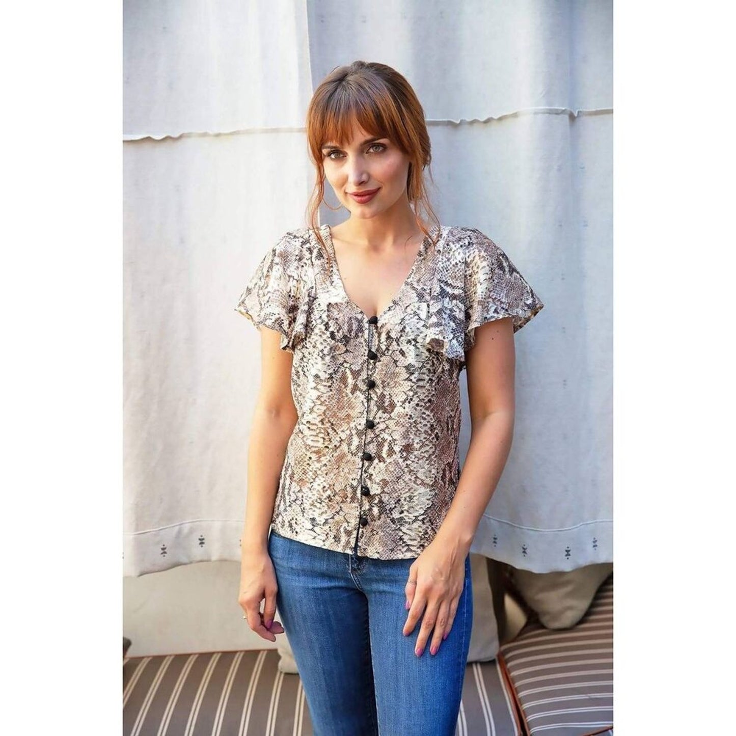 Eva Franco Anthropologie Blouse Size Medium