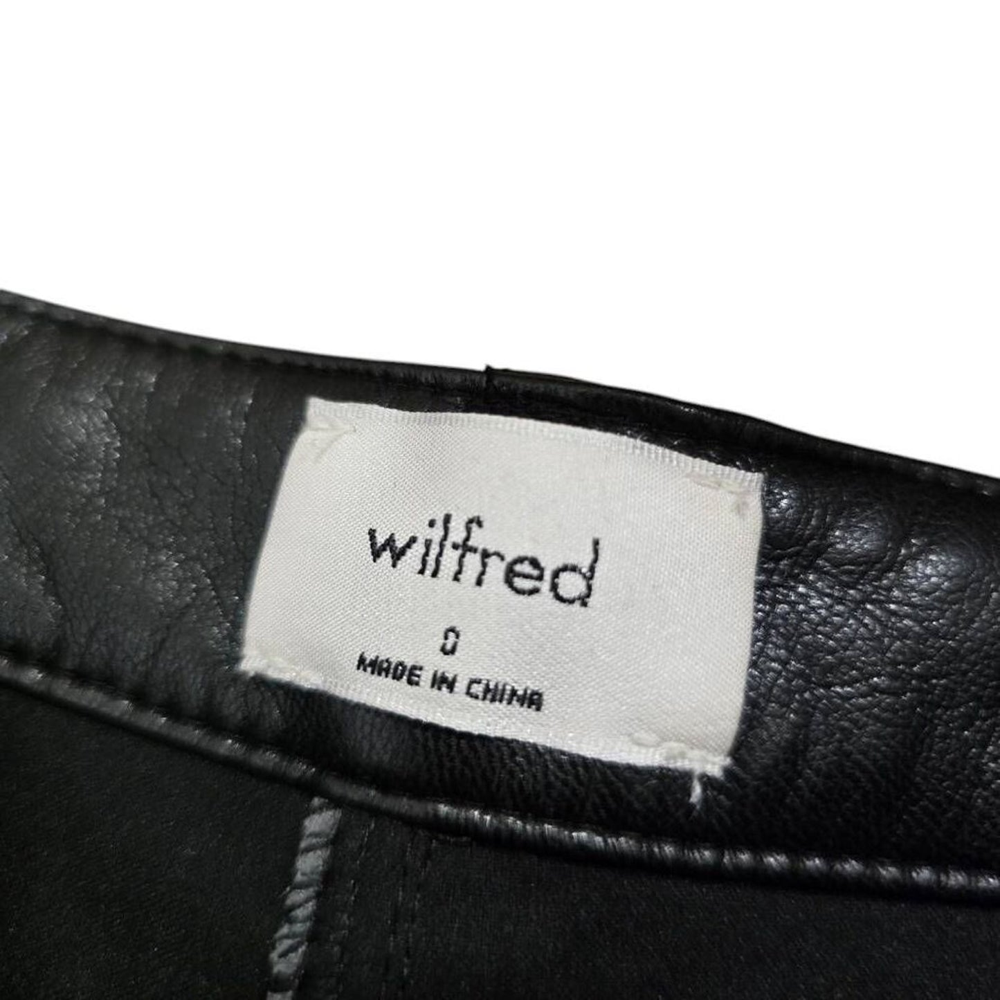 Aritzia Wilfred Faux Leather Pants Size 0