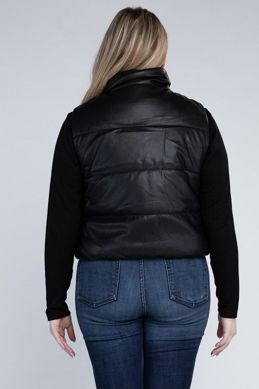 Crop Puffer Vest Plus
