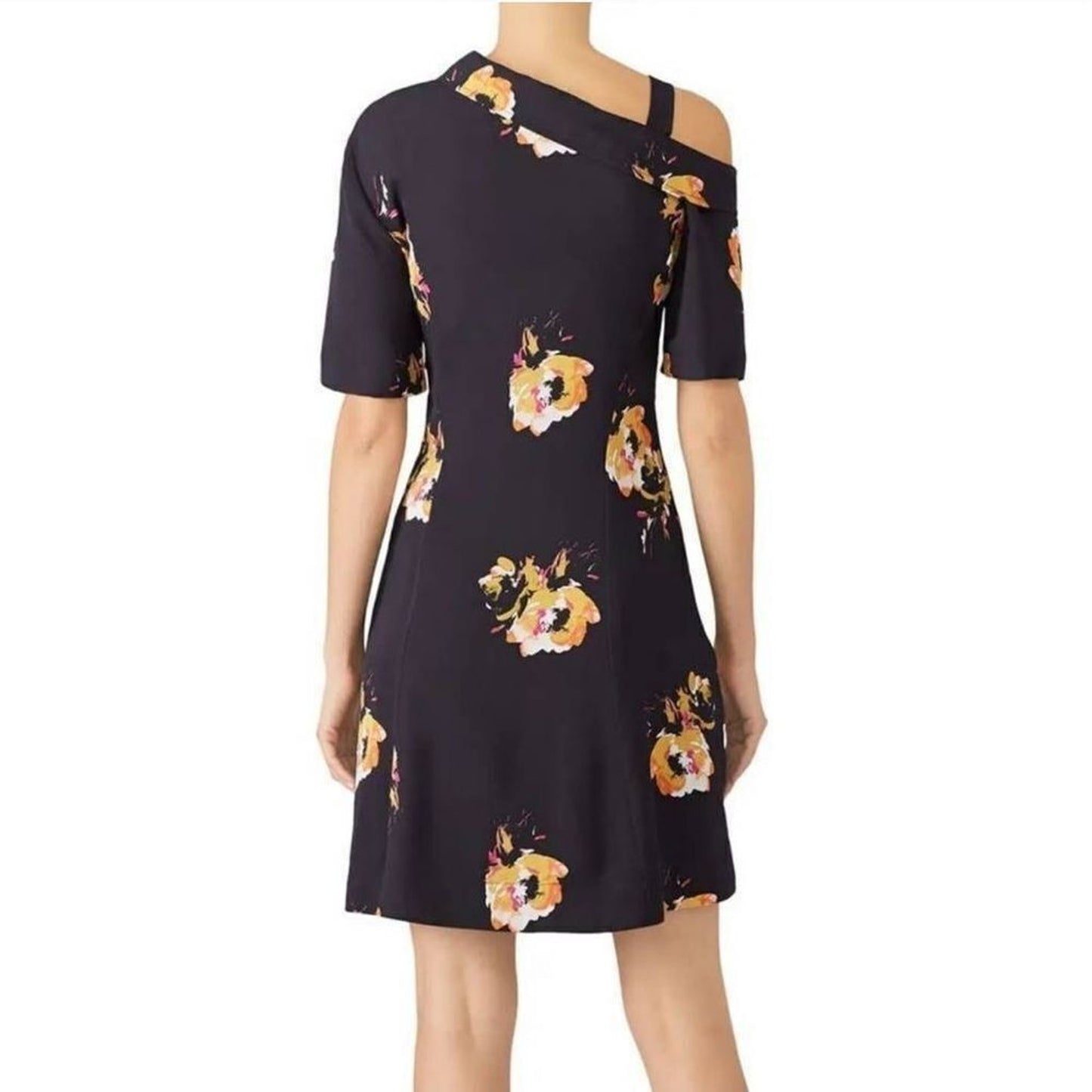 SIZE 4 | A.L.C Womens Lucia Floral Print Silk Cold Shoulder Dress