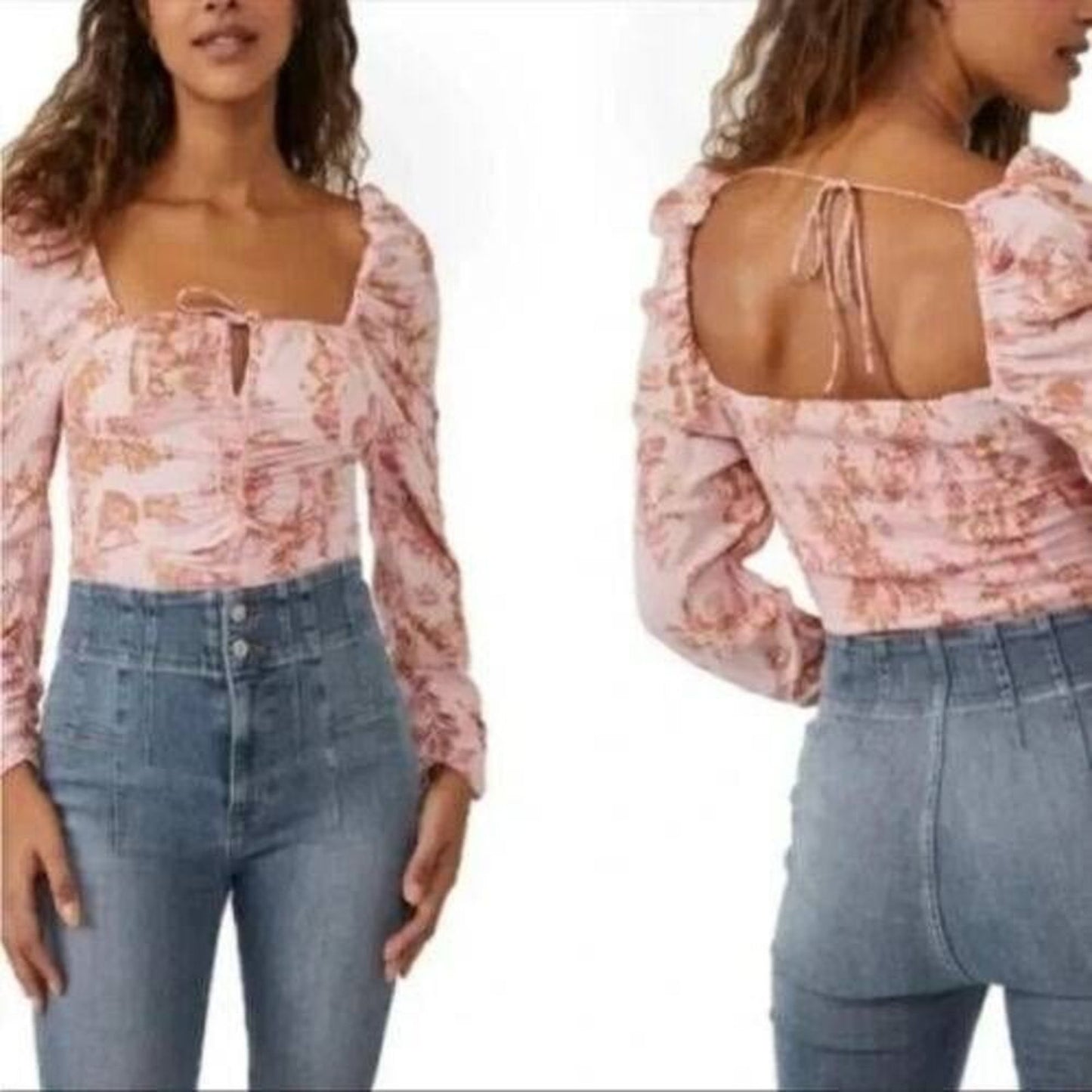 Free People Hilary Printed Blouse Size Small