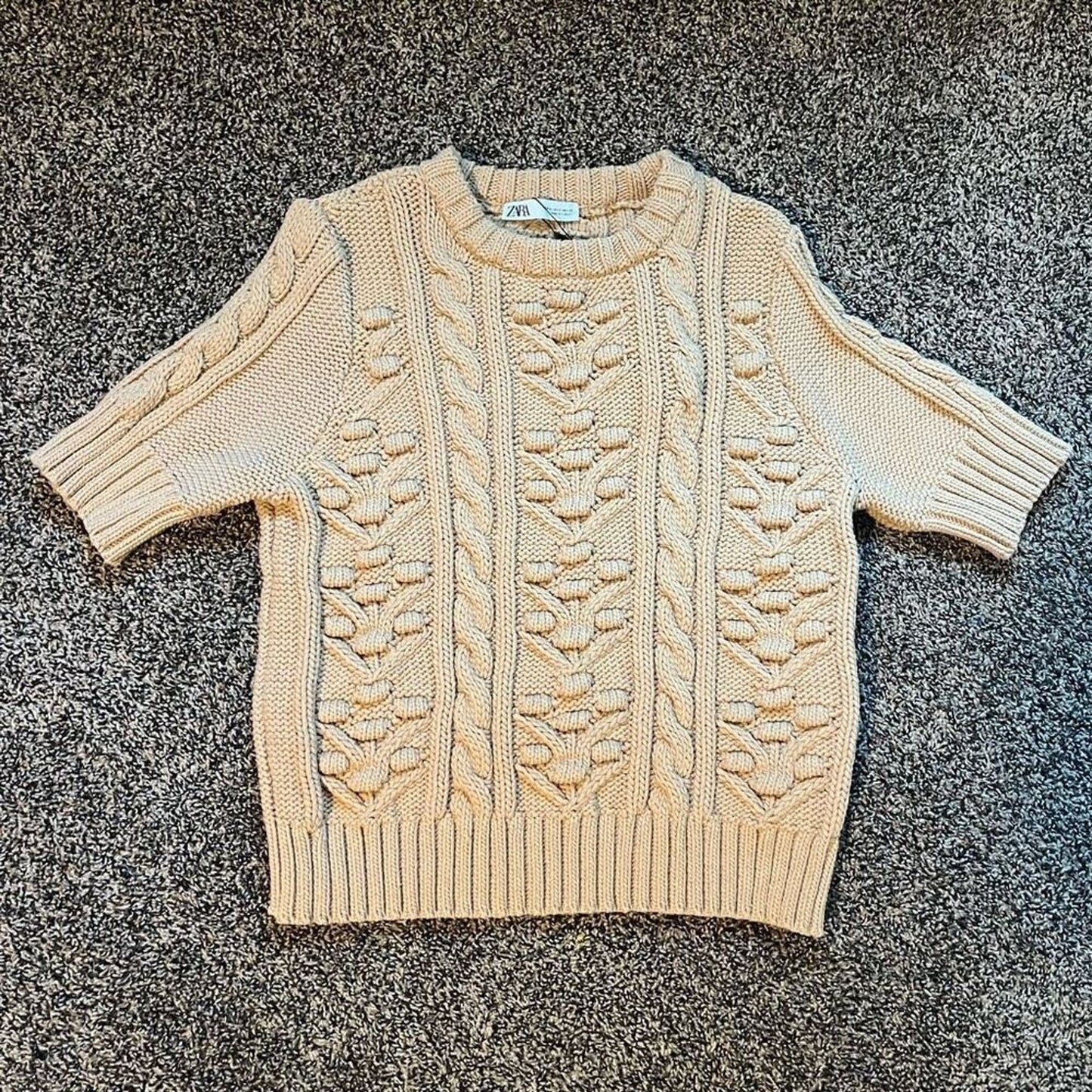NWT Zara Cable Knit Sweater Size Medium