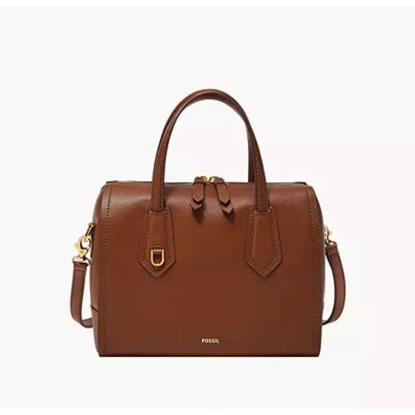 Fossil Wren Satchel Women's Medium Brown Leather