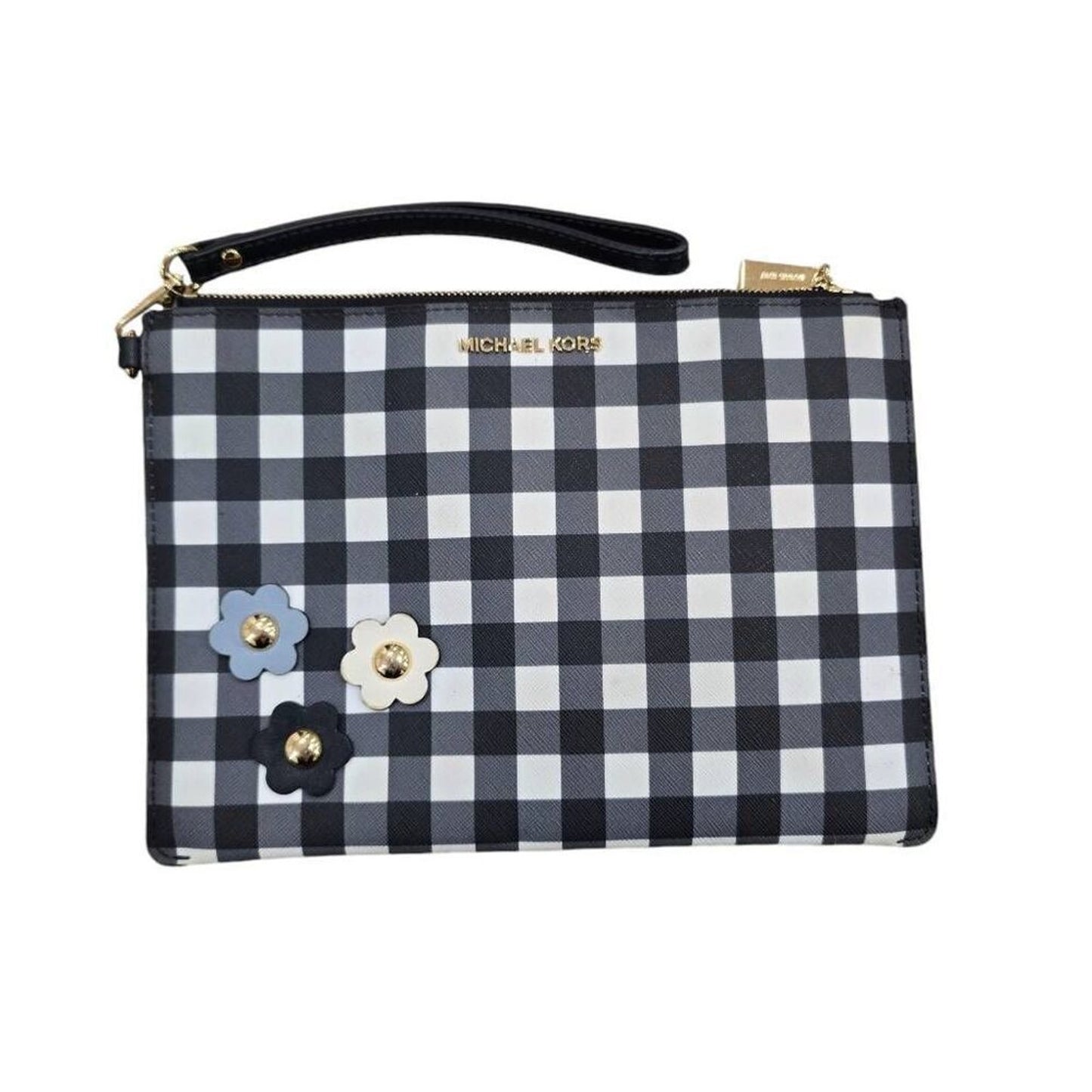 Michael Kors Gingham Large Wristlet