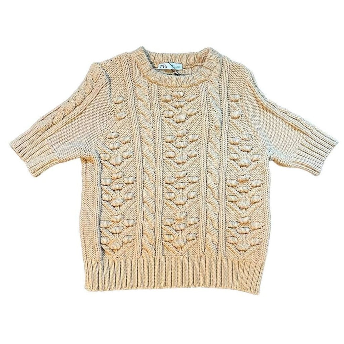 NWT Zara Cable Knit Sweater Size Medium