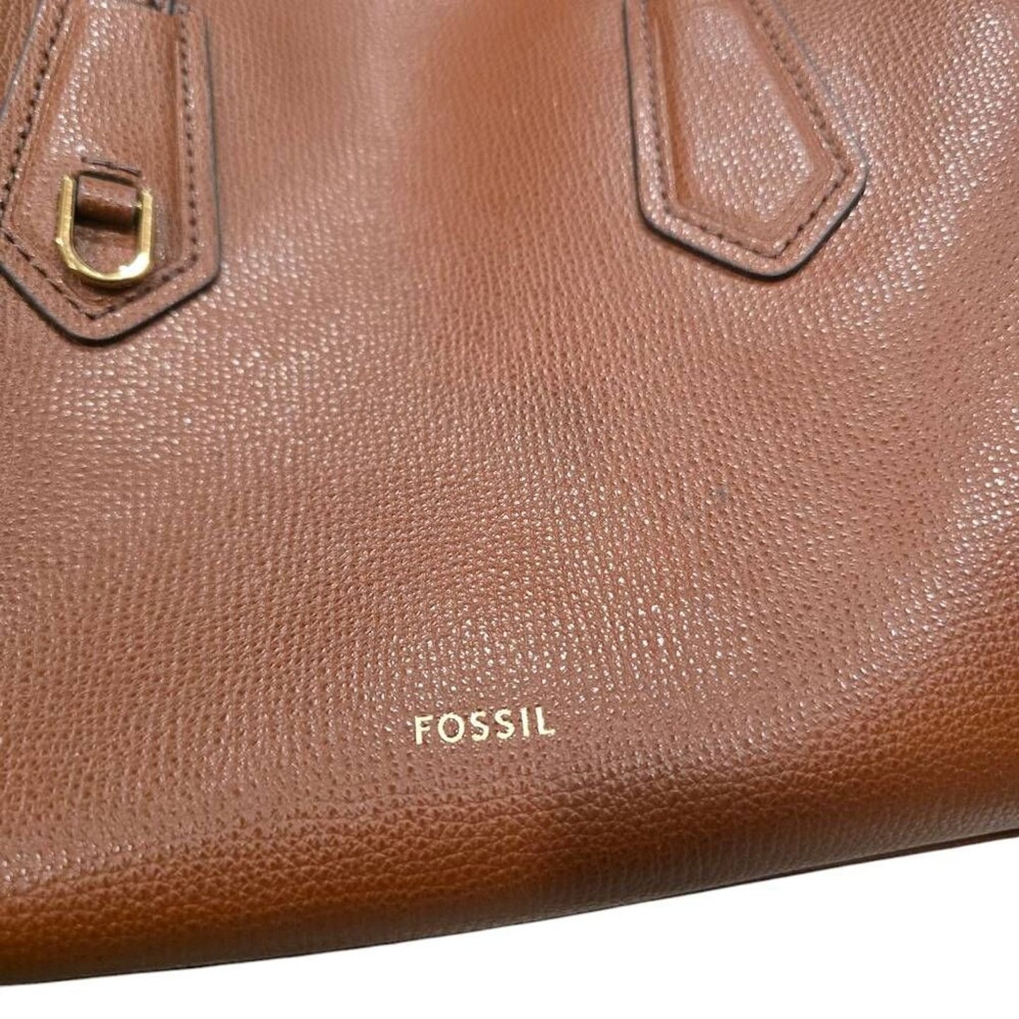 Fossil Wren Satchel Women's Medium Brown Leather