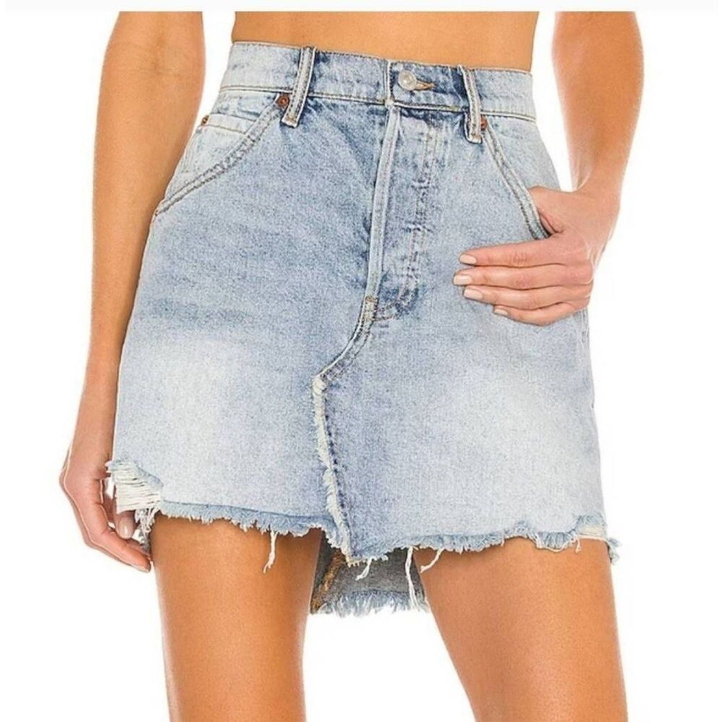 SIZE 28 | We the Free Brea Cutoff Skirt