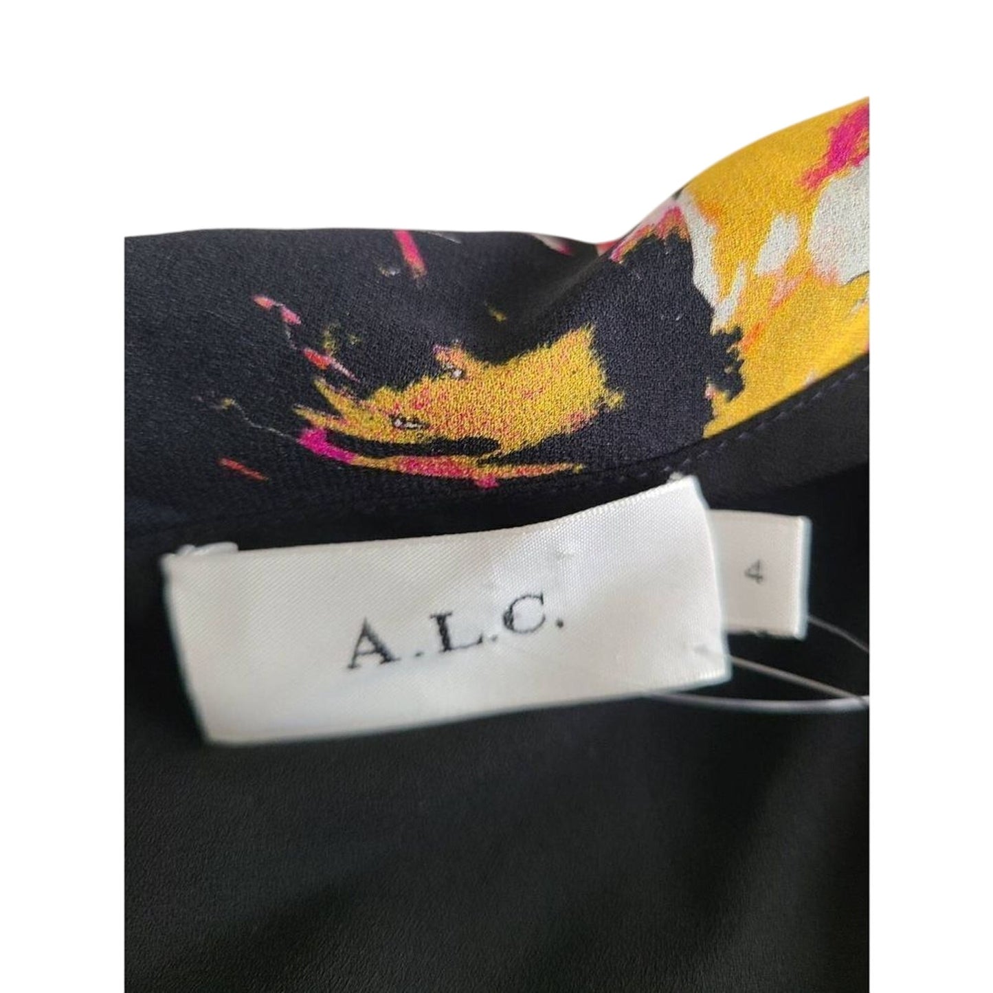 SIZE 4 | A.L.C Womens Lucia Floral Print Silk Cold Shoulder Dress