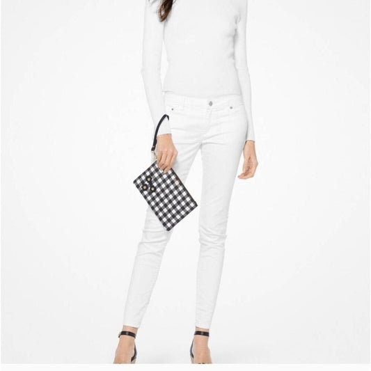 Michael Kors Gingham Large Wristlet