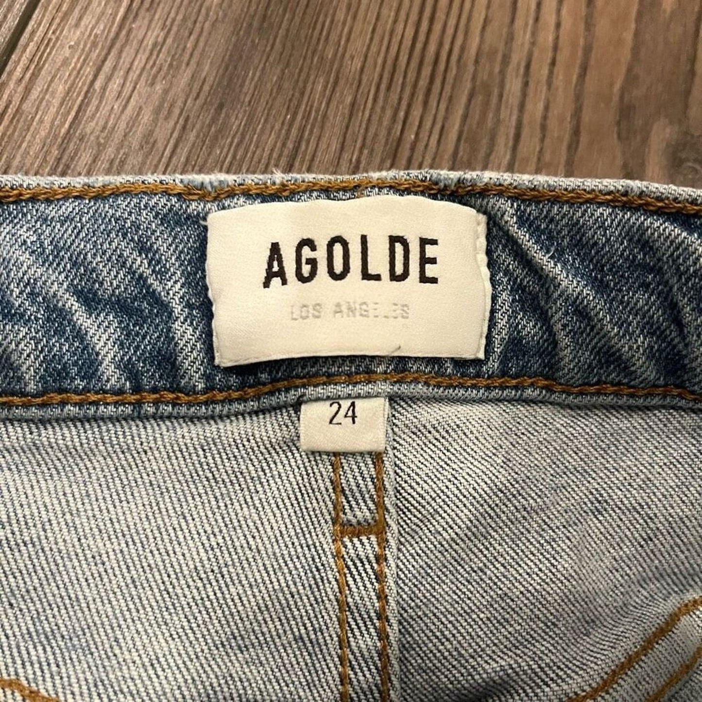AGOLDE High Rise Riley Straight Crop Jeans Size 24