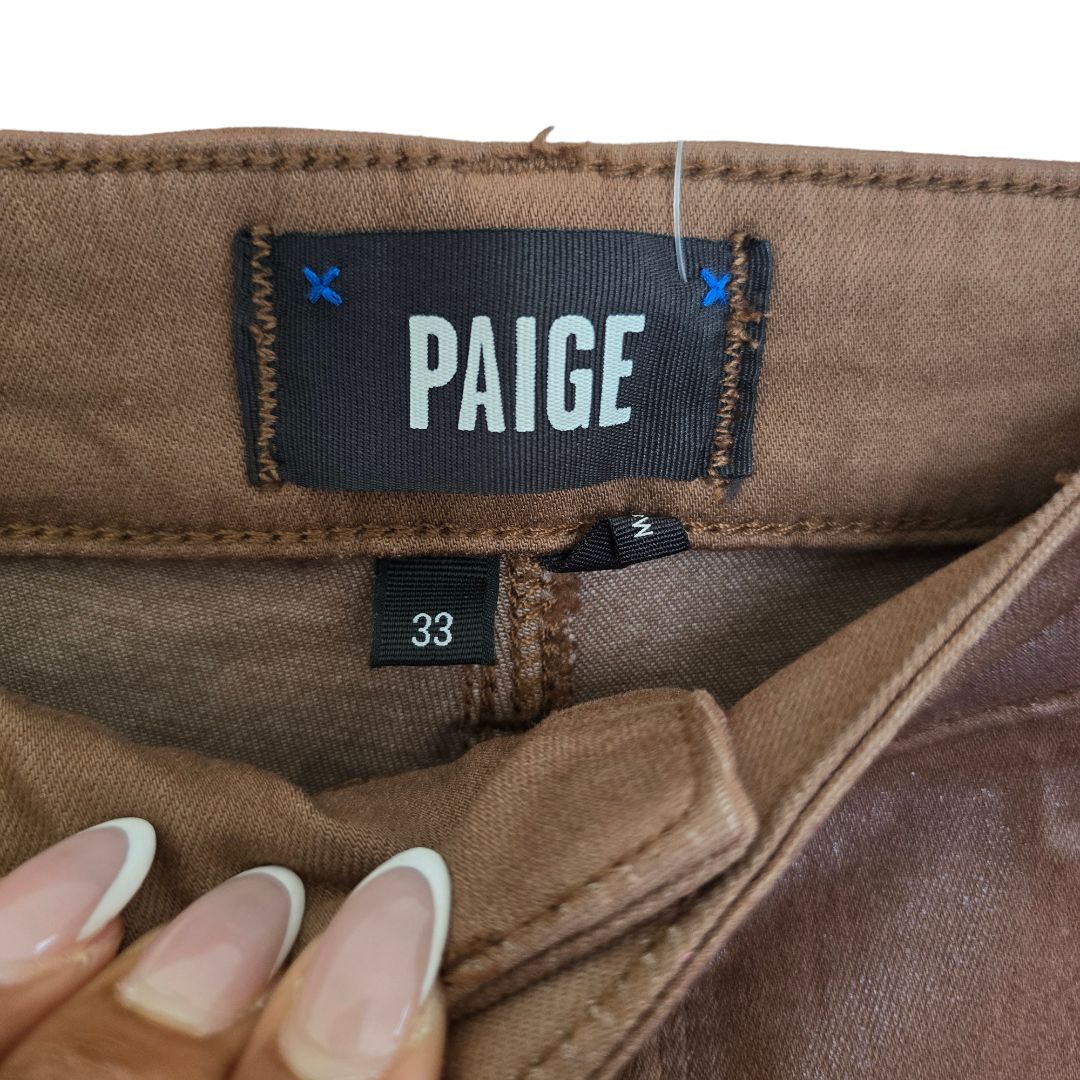 PAIGE coated jeans, Size 33