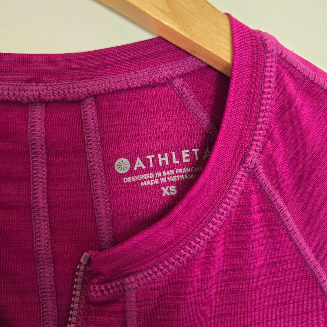 Athleta Athleta 1/4 zip purple top, xs