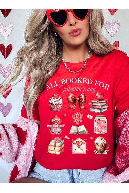 All Booked for Valentines Graphic Tee