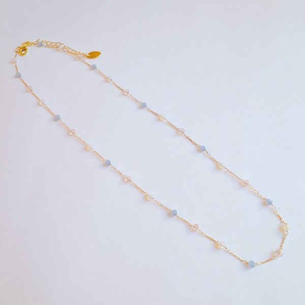 Pastel Water Drop Chain Necklace