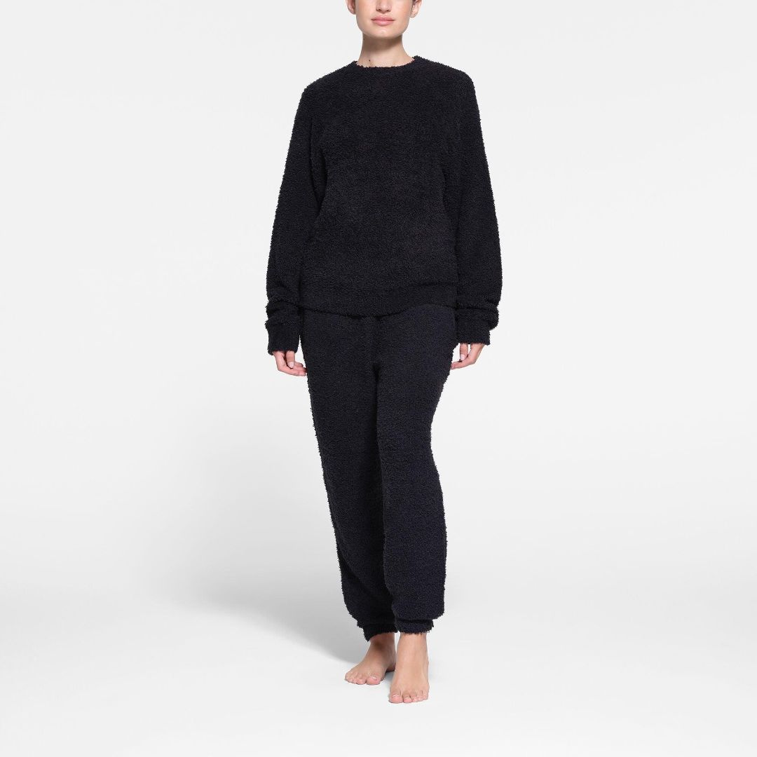 Skims black cozy knit pullover S/M