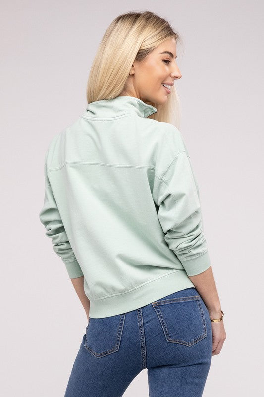 Half Zip Long Sleeve Sweatshirt