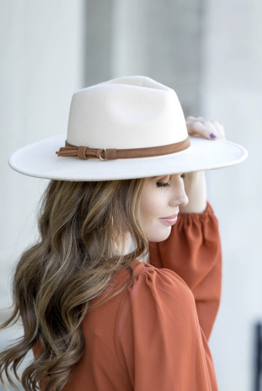 Cream Fedora Hat